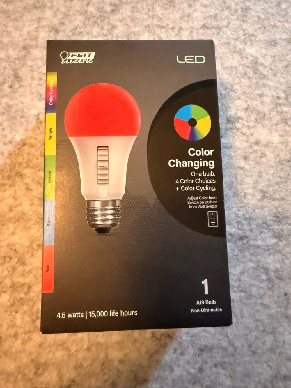 Feit Electric A19 LED Color Changing Party Light Bulb